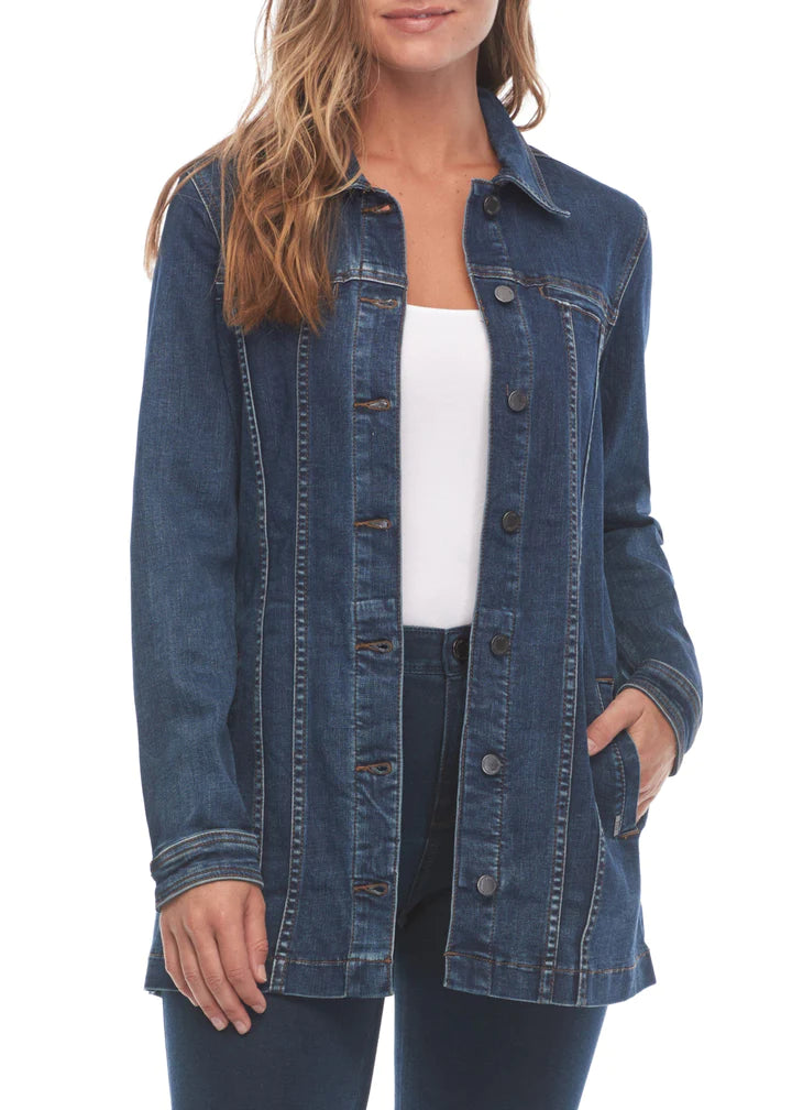 Longline hot sale jean jacket