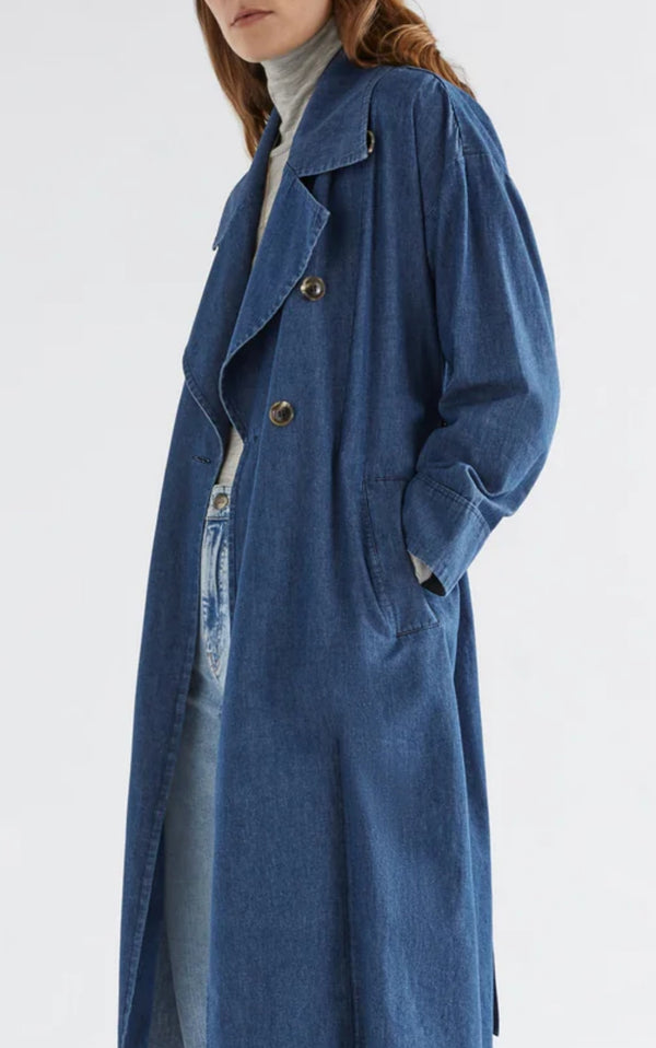 Anneli Denim Trench Coat